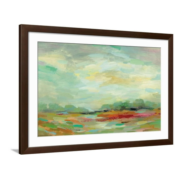 Art.com Sunrise Field Art Print by Silvia Vassileva, Brown Frame Wall Art, 44" x 32"