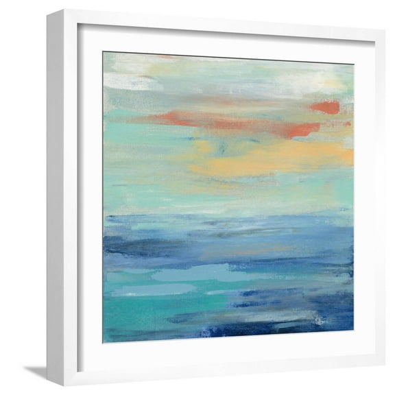 Art.com Sunset Beach II Art Print by Silvia Vassileva, White Frame Wall Art, 21" x 21"