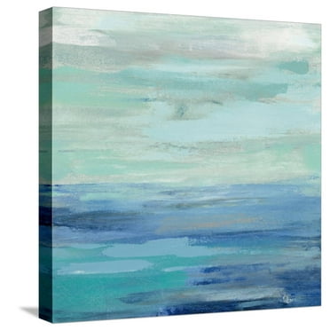 Art.com Sunset Beach II no Orange Stretched Canvas Print Wall Art by Silvia Vassileva, 16" x 16"