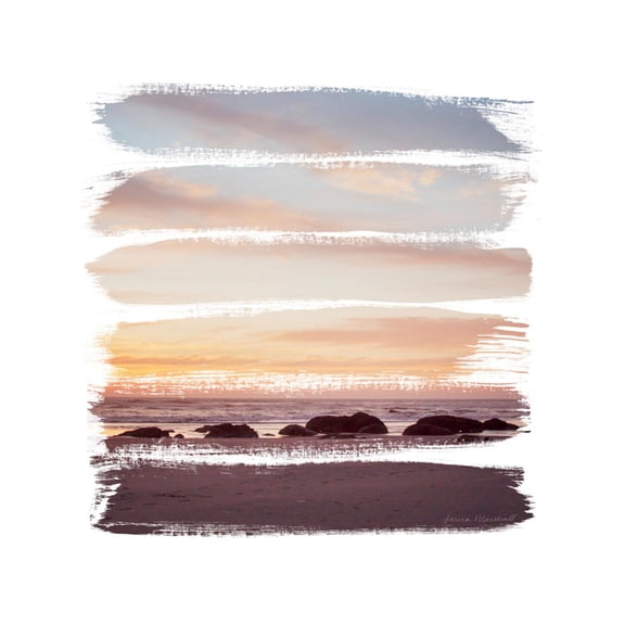 Art.com Sunset Stripes IV Art Print by Laura Marshall, 24" x 24"