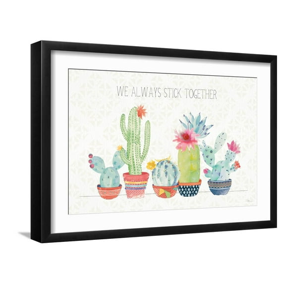 Art.com Sweet Succulents I Art Print by Pela Studio, Black Frame Wall Art, 23" x 17"