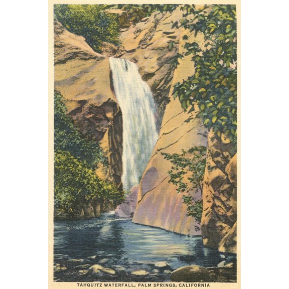 Art.com Tahquitz Waterfall, Palm Springs Art Print, 16" x 24"