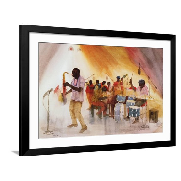 Art.com Take the â€˜Aâ€™ Train Art Print by Jim Tanaka, Black Frame Wall Art, 44" x 32"