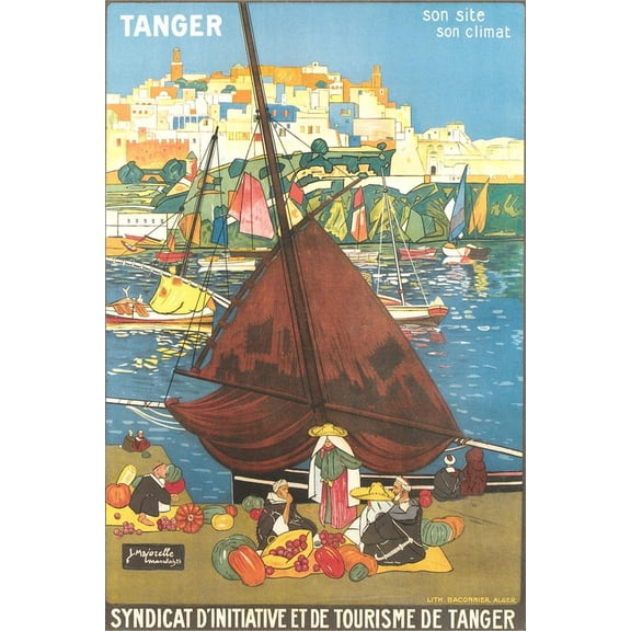 Art.com Tangier Travel Poster Art Print, 12" x 18"