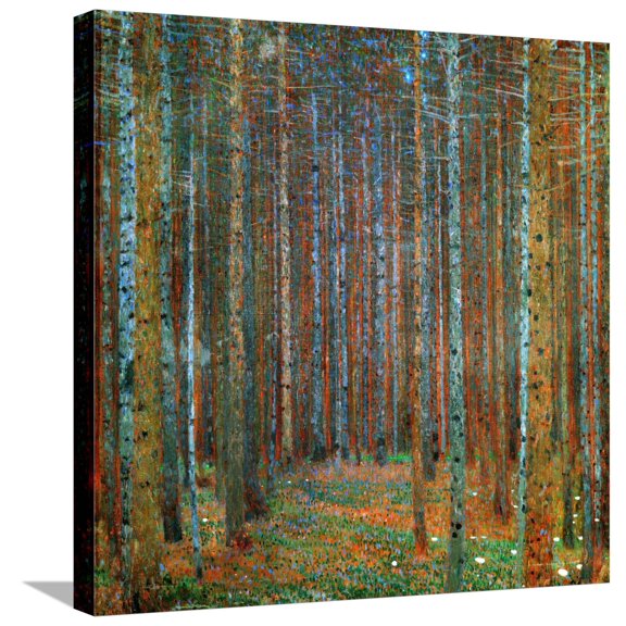 Art.com Tannenwald (Pine Forest), 1902 Stretched Canvas Print Wall Art by Gustav Klimt, 24" x 24"