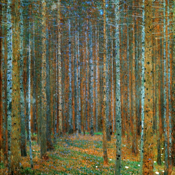 Art.com Tannenwald (Pine Forest), c.1902 Art Print by Gustav Klimt, 16" x 16"