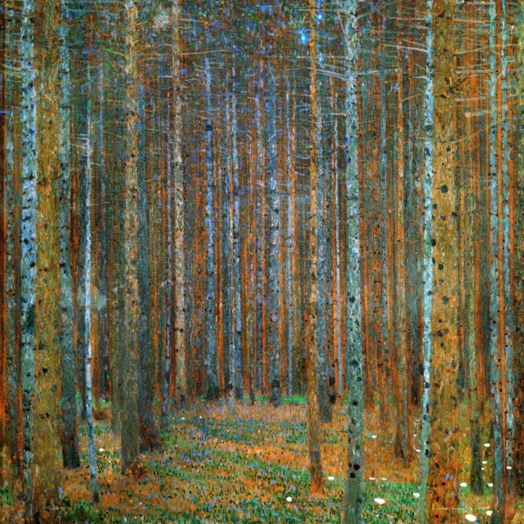 Art.com Tannenwald (Pine Forest), c.1902 Art Print by Gustav Klimt, 24" x 24"