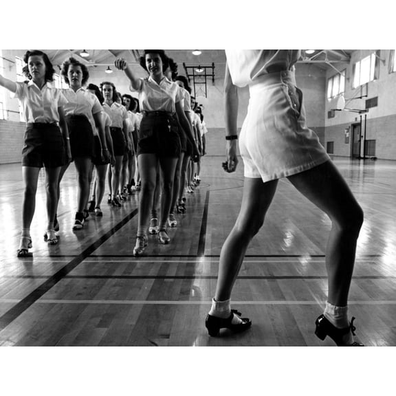 Art.com Tap Dancing Class at Iowa State College, 1942 Photo by Jack Delano, 24" x 18"