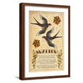 thumbnail image 1 of Art.com Tattoo Flash Sheet - Swallow Art Print by Lantern Press, Brown Frame Wall Art, 17" x 23", 1 of 5