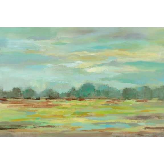 Art.com Teal Forest Crop Art Print by Silvia Vassileva, 18" x 12"