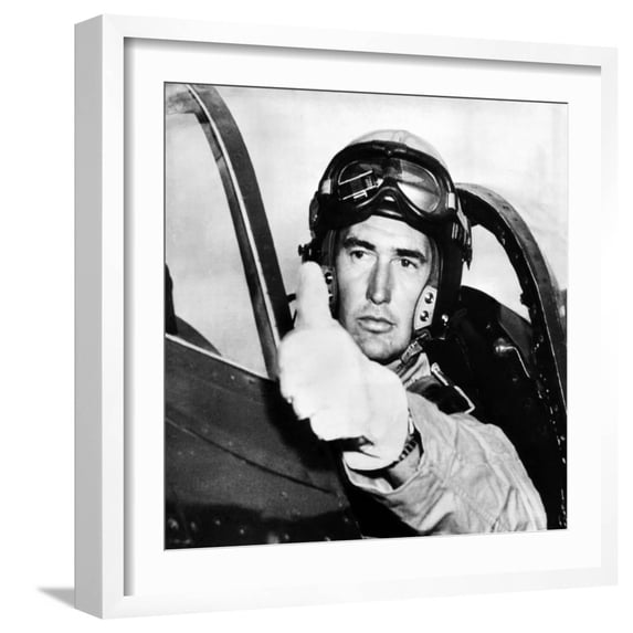 Art.com Ted Williams, American Baseball Player and Marine Corps Pilot, 1952. Csu Archives Photo, White Frame Wall Art, 21" x 21"