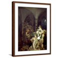 thumbnail image 1 of Art.com The Alchemist Discovering Phosphorus Art Print by Joseph Wright of Derby, Brown Frame Wall Art, 23" x 29", 1 of 5