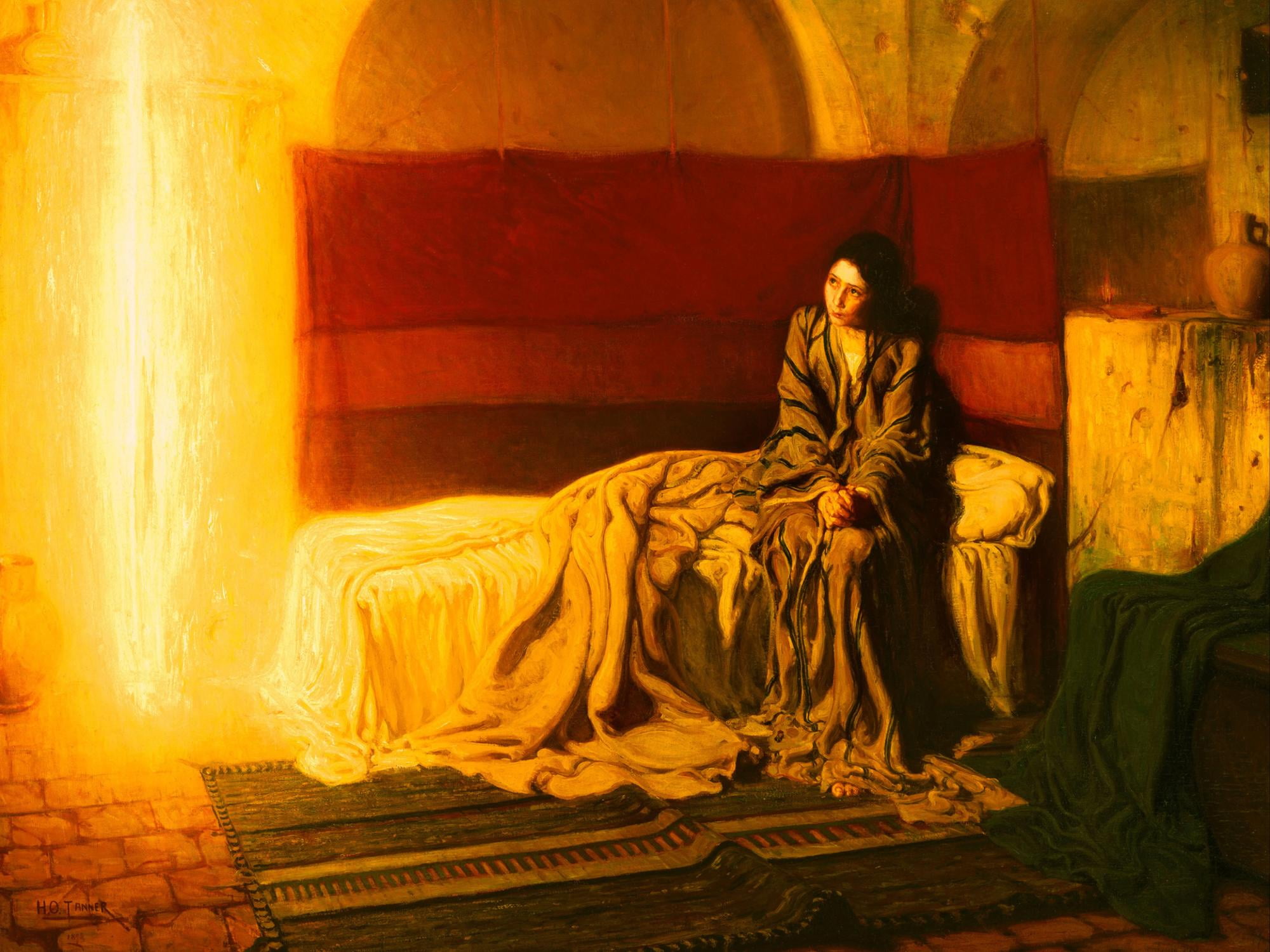 Henry Ossawa Tanner The Annunciation Framed Canvas Art, 24" x 18"