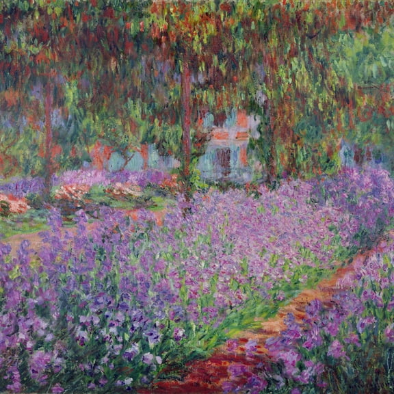 Art.com The Artist's Garden At Giverny, c.1900 Giclee Print by Claude Monet, 16" x 12"