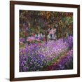 thumbnail image 1 of Art.com The Artist's Garden At Giverny, c.1900 Giclee Print by Claude Monet, Brown Frame Wall Art, 38" x 38", 1 of 4