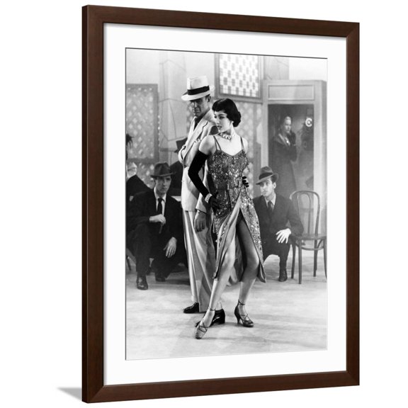 Art.com The Band Wagon, from Left, Fred Astaire, Cyd Charisse, 1953 Photo, Brown Frame Wall Art, 32" x 40"