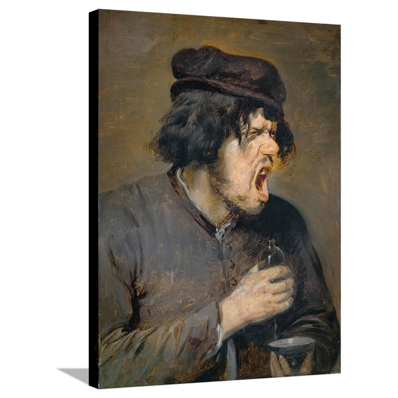 Art.com The Bitter Potion Stretched Canvas Print Wall Art by Adriaen Brouwer, 24" x 32"