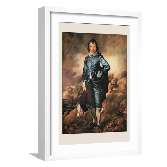 Art.com The Blue Boy Art Print by Thomas Gainsborough, White Frame Wall Art, 17" x 23"