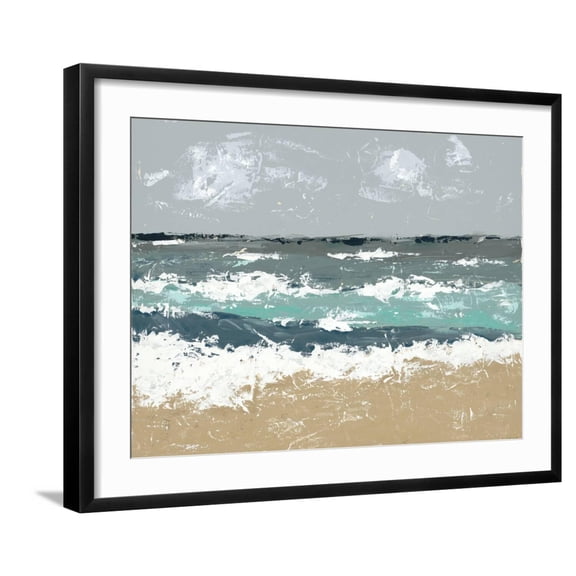 Art.com The Breakers II Art Print by Jade Reynolds, Black Frame Wall Art, 29" x 23"
