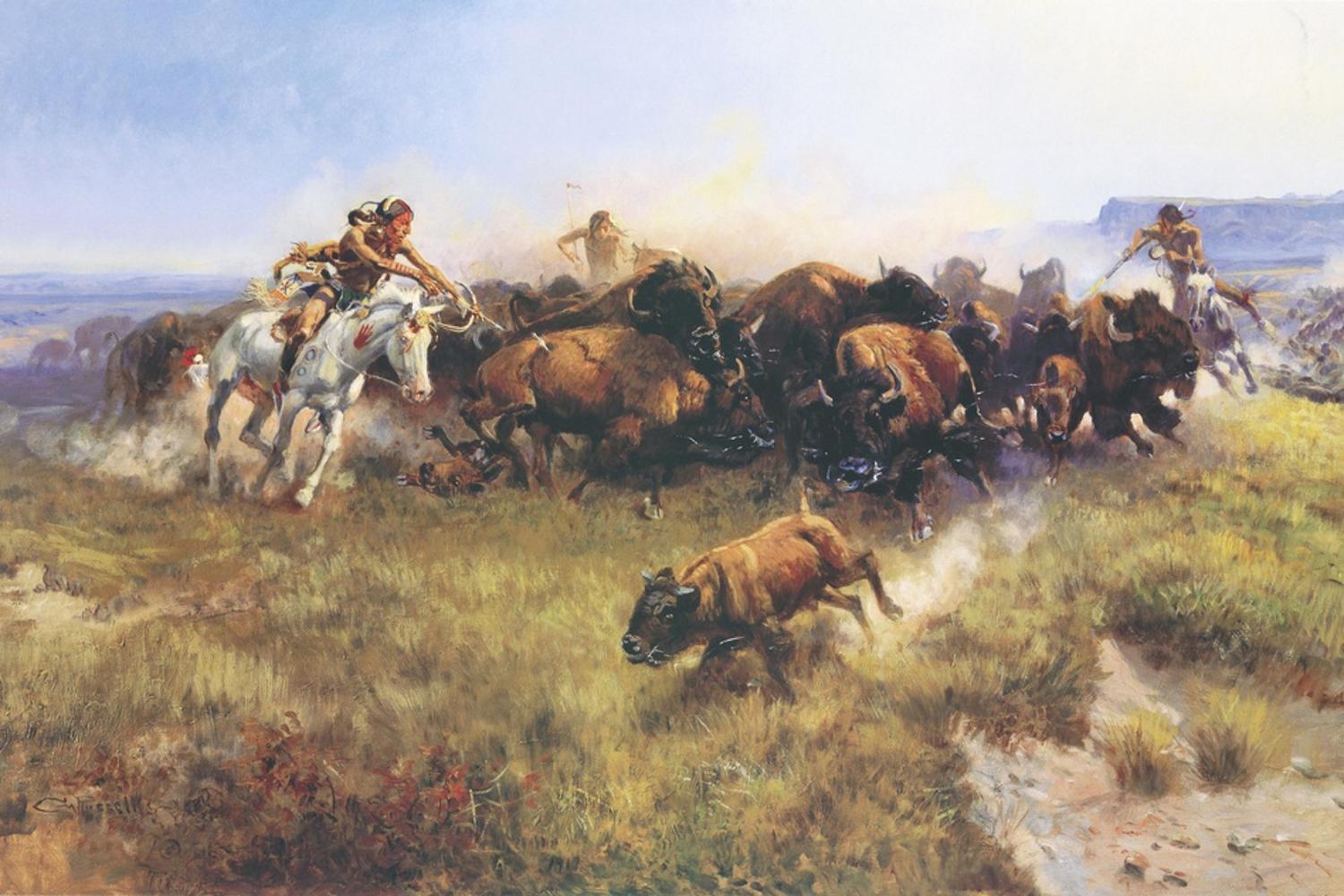 Art.com The Buffalo Hunt No. 39 Art Print by Charles Marion Russell, 36 ...