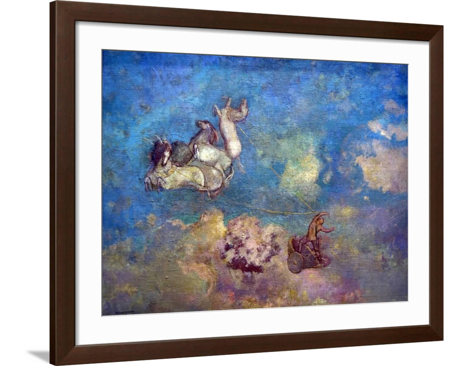 Art.com The Chariot of Apollo Art Print by Odilon Redon, Brown Frame ...