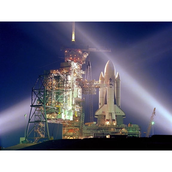Art.com The Columbia on Launch Pad Prior to First Launch of 30 Year Space Shuttle Program, Apr 12, 1981 Photo, 16" x 12"