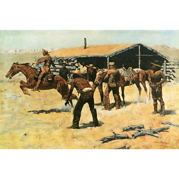 Art.com The Coming and Going of the Pony Express Art Print by Frederic Sackrider Remington, 18" x 12"