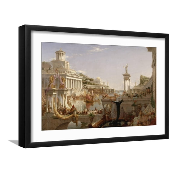 Art.com The Course of Empire: the Consummation of the Empire, C.1835-36 Giclee Print by Thomas Cole, Black Frame Wall Art, 23" x 17"