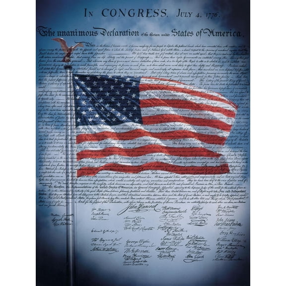 Art.com The Declaration of Independence Art Print, 12" x 16"