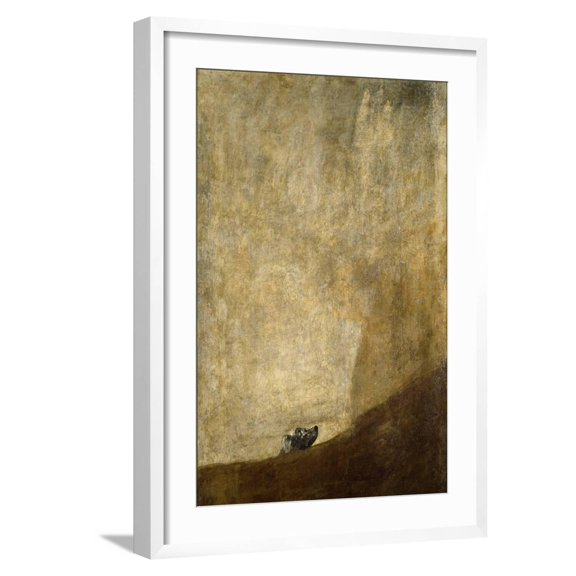 Art.com The Dog, 1820-23 Giclee Print by Francisco de Goya, White Frame Wall Art, 21" x 29"