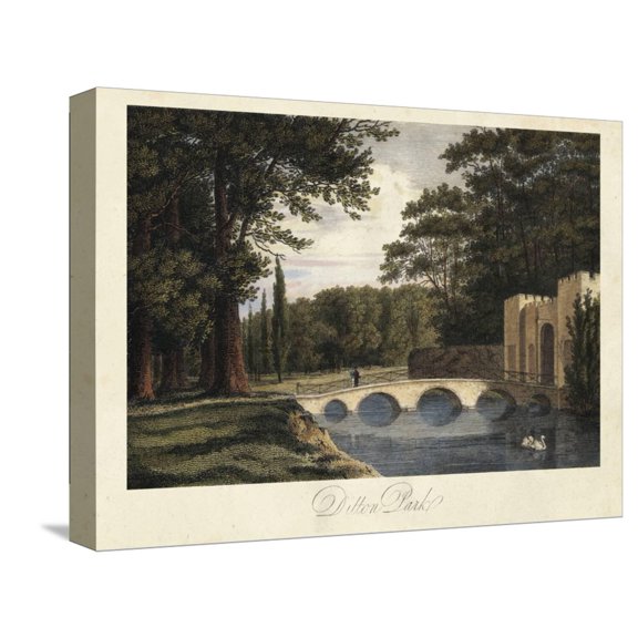 Art.com The English Countryside II Stretched Canvas Print Wall Art by James Hakewill, 16" x 12"