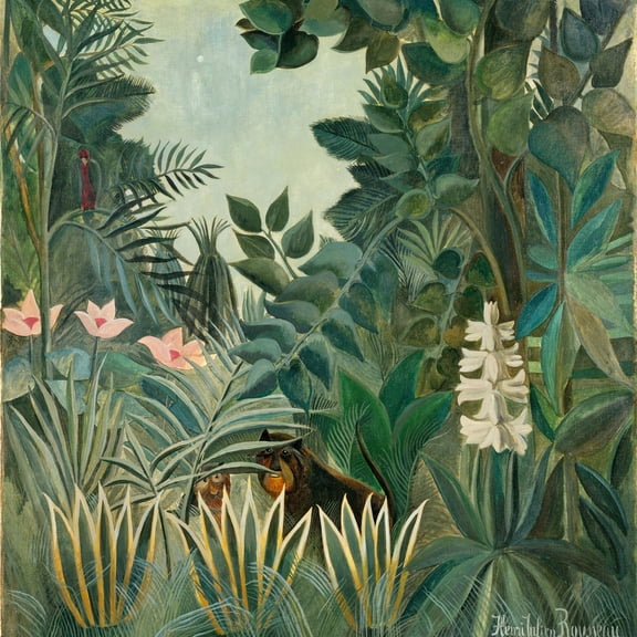 Art.com The Equatorial Jungle, 1909 Giclee Print by Henri Rousseau, 30" x 30"