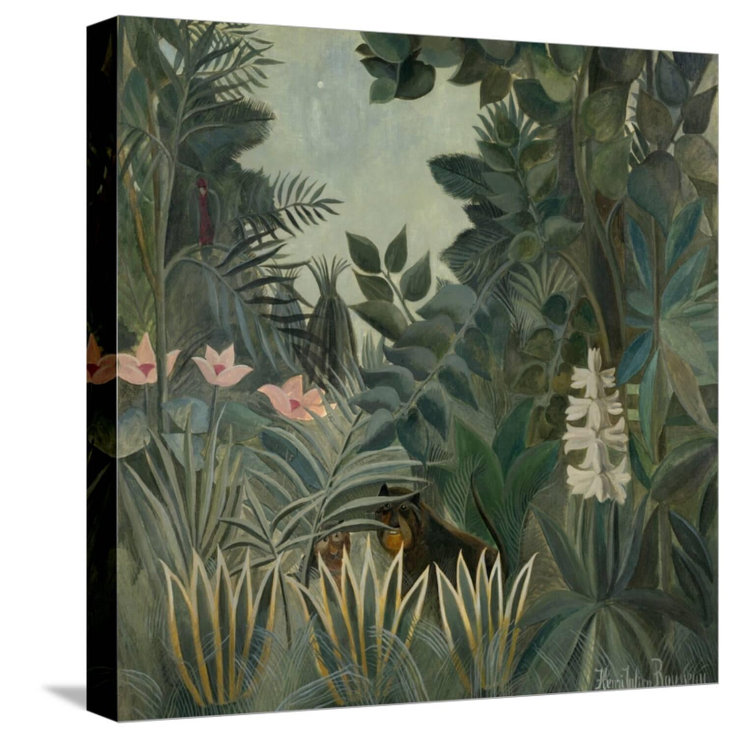 Henri Rousseau Equatorial Jungle 16" x 16" Canvas Print