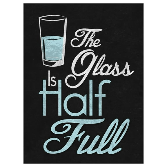 Art.com The Glass Is Half Full Art Print, 12" x 16"