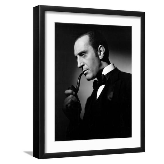 Art.com The Hound of the Baskervilles, Basil Rathbone, 1939 Photo, Black Frame Wall Art, 17" x 21"