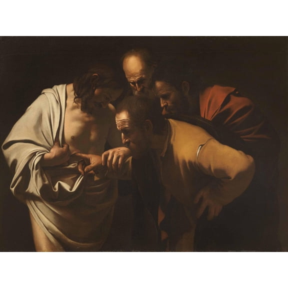 Art.com The Incredulity of Saint Thomas, 1600-1601 Giclee Print, 32" x 24"