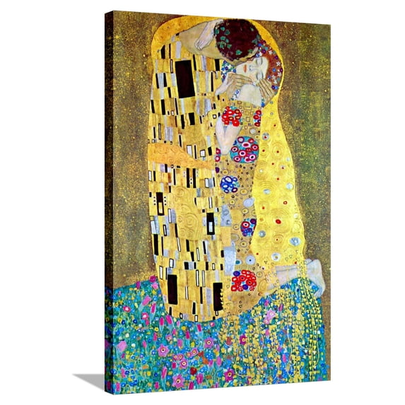 Art.com The Kiss Stretched Canvas Print Wall Art by Gustav Klimt, 24" x ...