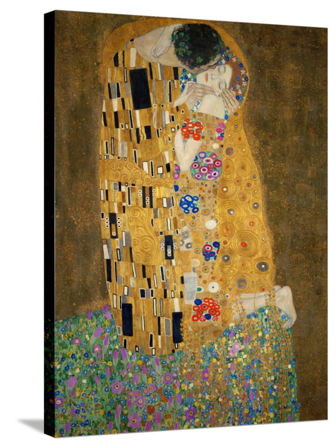 Art.com The Kiss, c.1907 Stretched Canvas Print Wall Art by Gustav ...