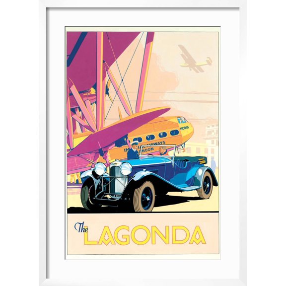 Art.com The Lagonda Art Print by Brian James, White Frame Wall Art, 21" x 29"