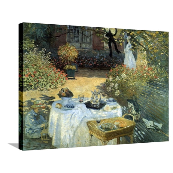 Art.com The Luncheon, 1876 Stretched Canvas Print Wall Art by Claude Monet, 32" x 24"