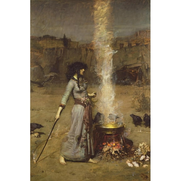 Art.com The Magic Circle Giclee Print by John William Waterhouse, 12" x 18"