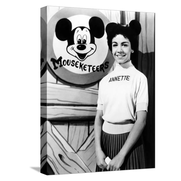 Art.com The Mickey Mouse Club, Annette Funicello, 1955-59 Stretched Canvas Print Wall Art, 12" x 16"