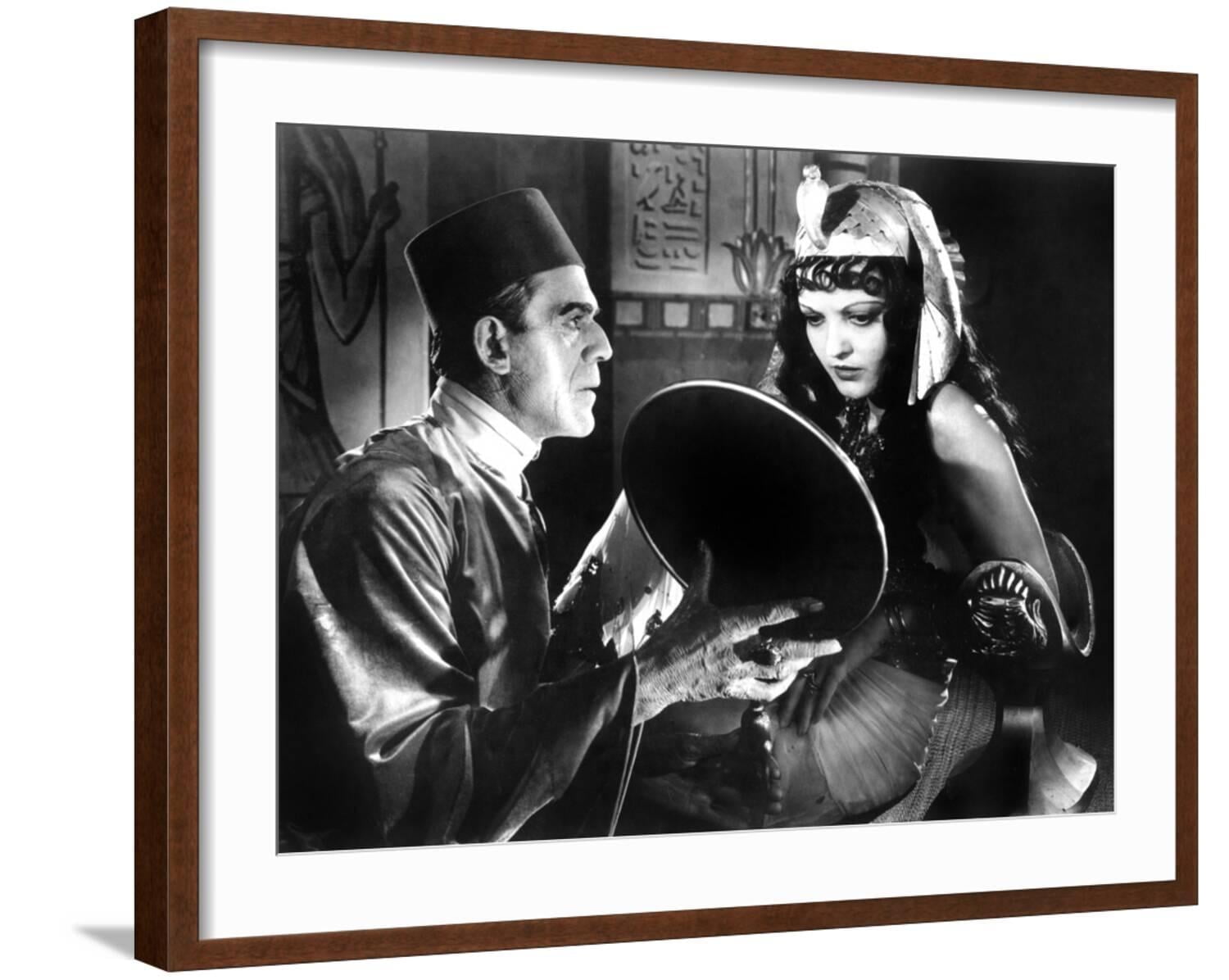 Art.com The Mummy, Boris Karloff, Zita Johann, 1932 Photo, Brown Frame ...
