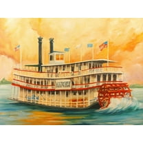 Art.com The Natchez Riverboat Art Print by Diane Millsap, 24" x 18"