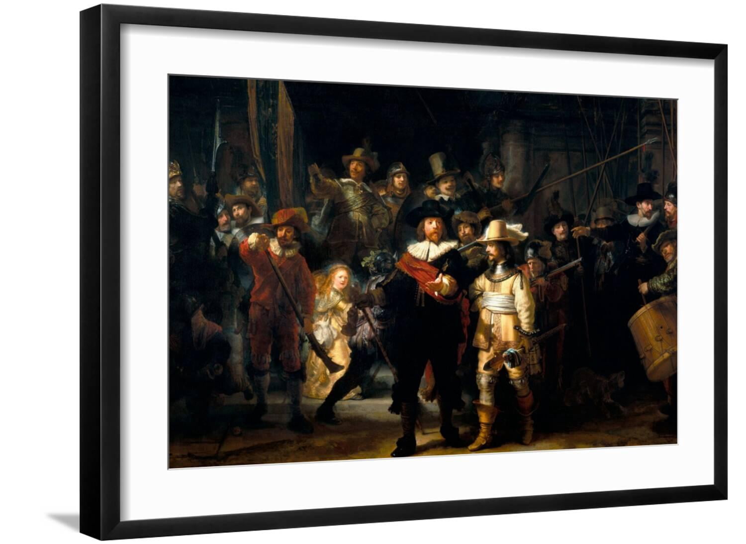 art-the-night-watch-art-print-by-rembrandt-van-rijn-black-frame