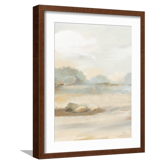Art.com The Old Farm Landscape III Art Print by Silvia Vassileva, Brown Frame Wall Art, 17" x 21"