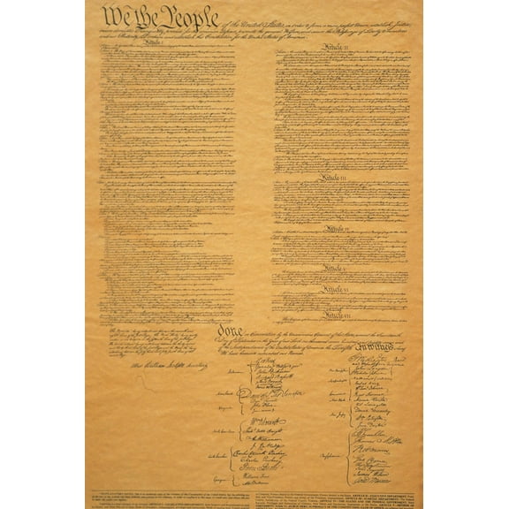 Art.com The Original United States Constitution Photographic Print, 12" x 18"