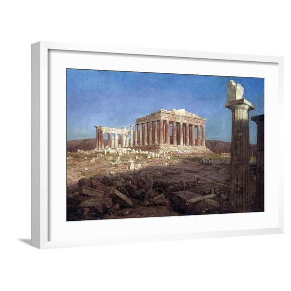 Art.com The Parthenon Art Print by Frederic Edwin Church, White Frame Wall Art, 29" x 21"