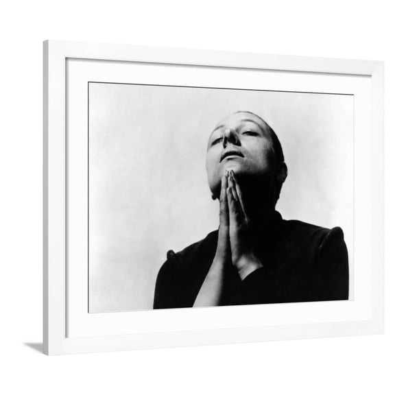 Art.com The Passion Of Joan Of Arc, (aka La Passion De Jeanne D'Arc), Maria Falconetti, 1928 Photo, White Frame Wall Art, 40" x 32"