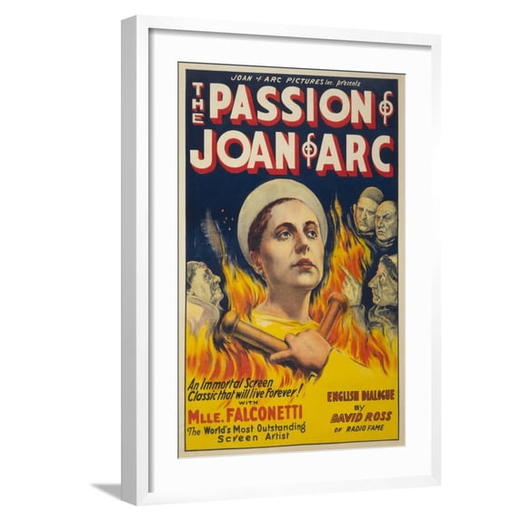 Art.com The Passion of Joan of Arc Art Print by Eloquent Press, White Frame Wall Art, 21" x 29"